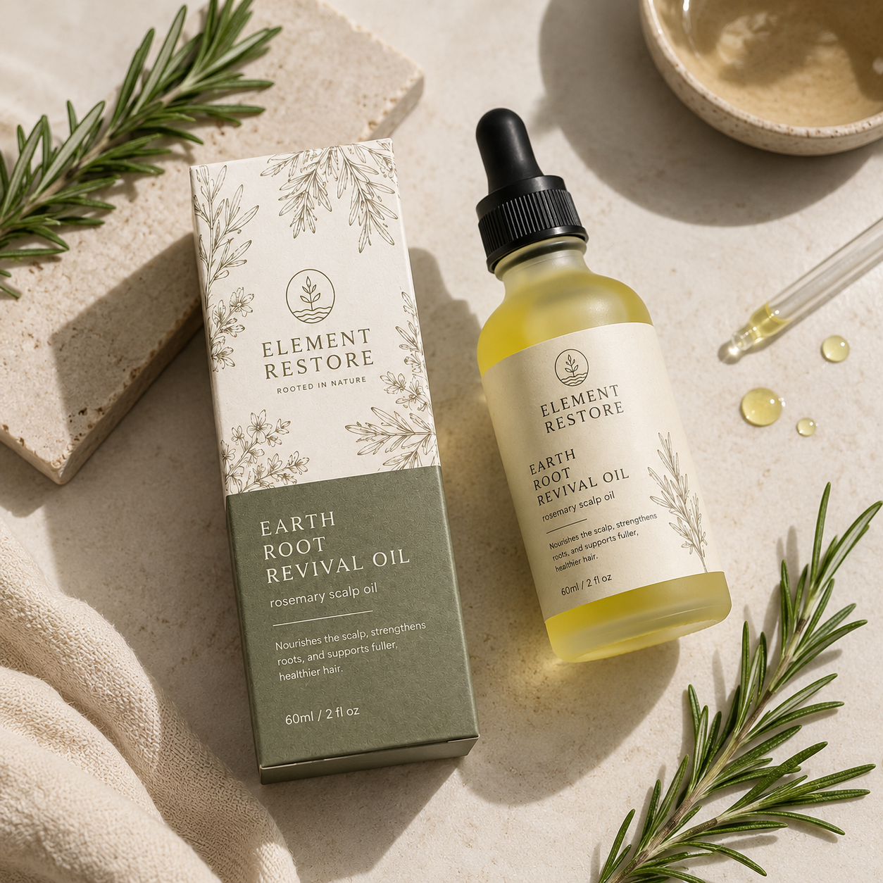 Element Restore Root Revival Rosemary Oil