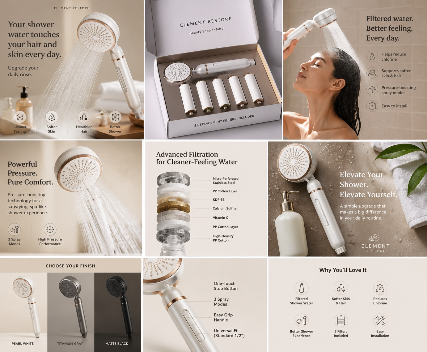 Element Restore Beauty Shower Filter